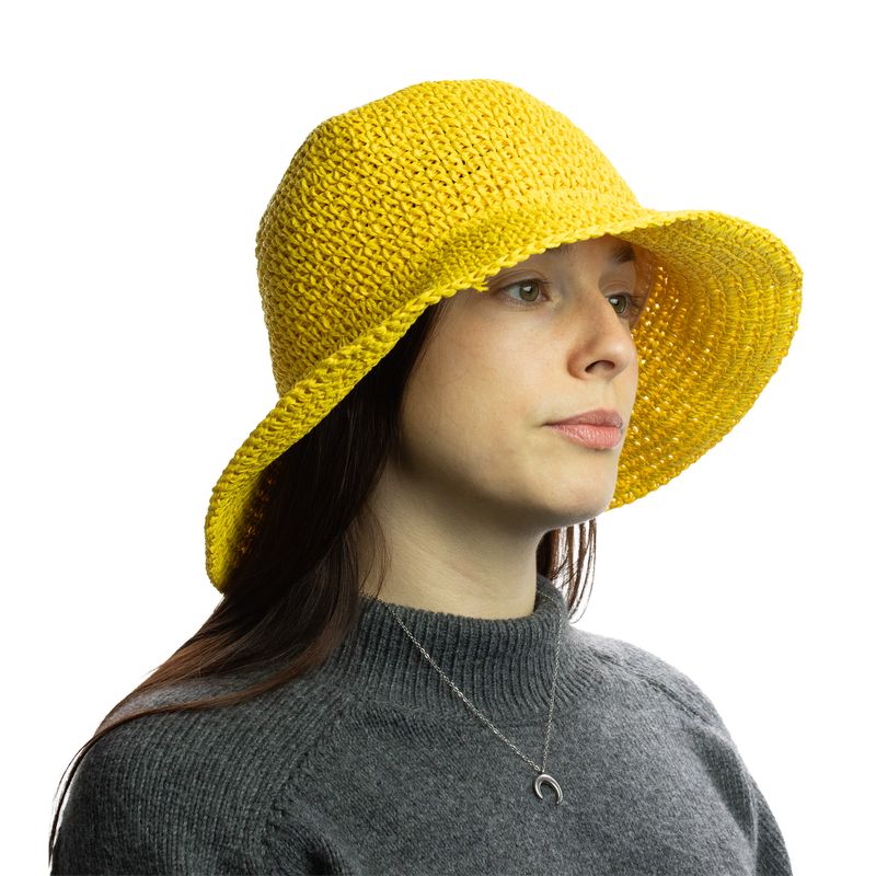 Chapeau De Soleil En Paille – Jaune