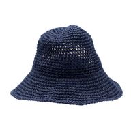 Chapeau De Soleil En Paille – Bleu Marine