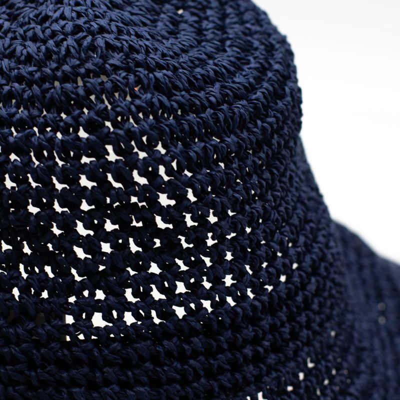 Chapeau De Soleil En Paille – Bleu Marine