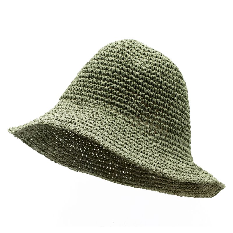 Chapeau De Soleil En Paille – Vert Mousse