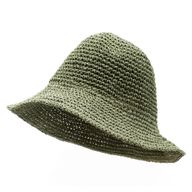 Chapeau De Soleil En Paille – Vert Mousse