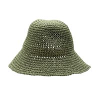 Chapeau De Soleil En Paille – Vert Mousse