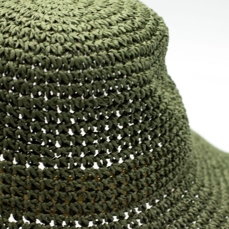 Chapeau De Soleil En Paille – Vert Mousse