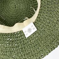Chapeau De Soleil En Paille – Vert Mousse