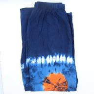Pantalon De Détente Style Japonais - L - Bleu, Sarcelle / Orange