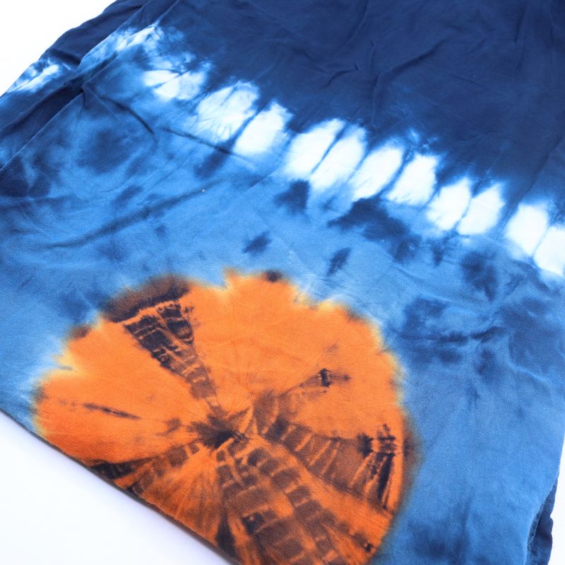 Pantalon De Détente Style Japonais - L - Bleu, Sarcelle / Orange