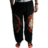 Pantalon De Détente Style Japonais - L - Chocolat noir / Orange