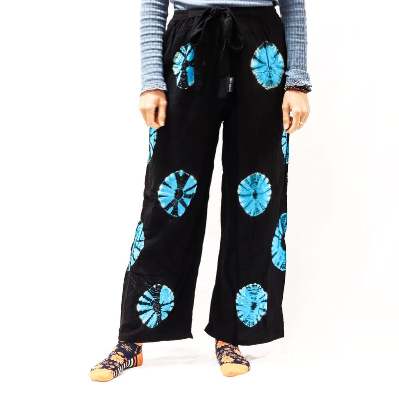 Pantalon De Détente Style Japonais - M - Noir, Bleu