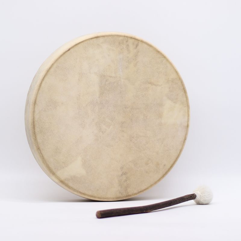 Esprit De L'Ours – Tambour Chamanique Avec Baguette – Accordable – 40 Cm