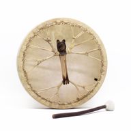 Esprit De L'Ours – Tambour Chamanique Avec Baguette – Accordable – 40 Cm