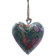 Grands Cœurs Décoratifs En Bois - Oiseau & Floral (50) - Dans Un Bocal D’Exposition