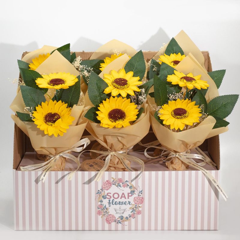Fleurs de Savon Prêt A la Vente- Deux Bouquets de Tournesol