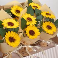 Fleurs de Savon Prêt A la Vente- Deux Bouquets de Tournesol