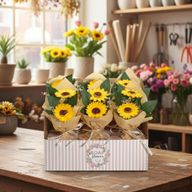 Fleurs de Savon Prêt A la Vente- Deux Bouquets de Tournesol