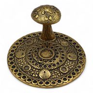 Porte-Encens Assiette Champignon Effet Laiton