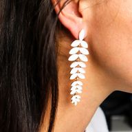 Boucles d’Oreilles Perles - Verre Vintage - Longues Gouttes
