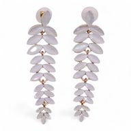 Boucles d’Oreilles Perles - Verre Vintage - Longues Gouttes
