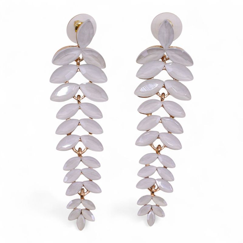 Boucles d’Oreilles Perles - Verre Vintage - Longues Gouttes