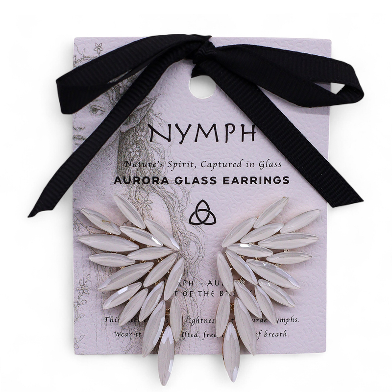 Boucles d’Oreilles Perles - Verre Vintage - Ailes d’Ange
