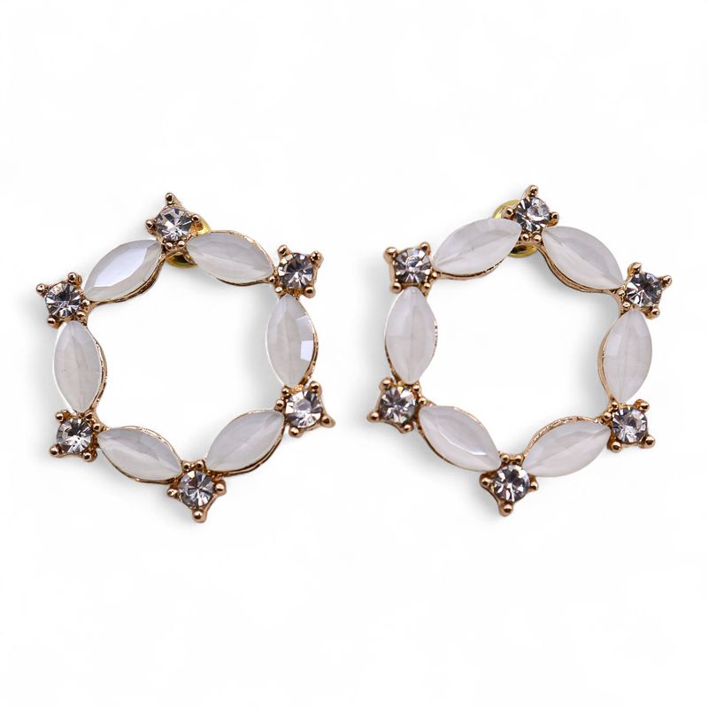 Boucles d’Oreilles Perles - Verre Vintage - Anneaux