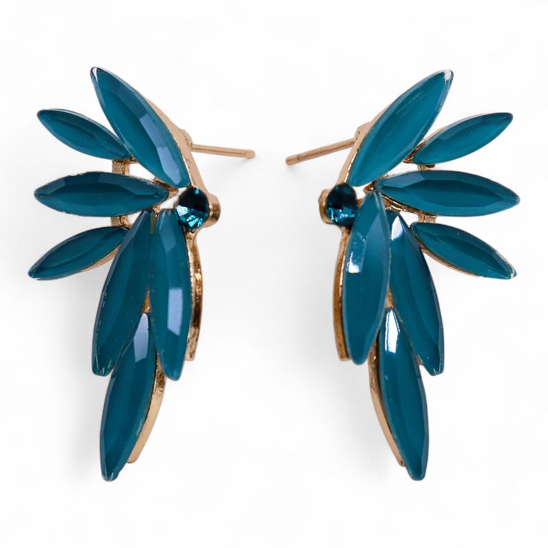 Boucles d’Oreilles Vert Sarcelle - Verre Vintage - Fées