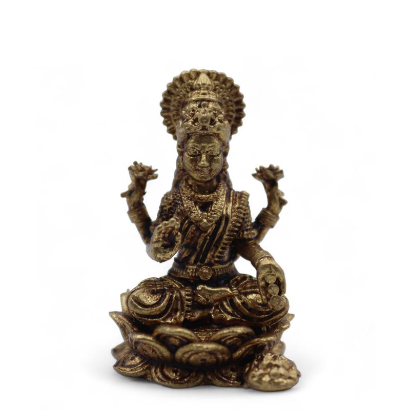 Dieux Miniatures En Laiton – Lakshmi (11 G) – 30 Mm