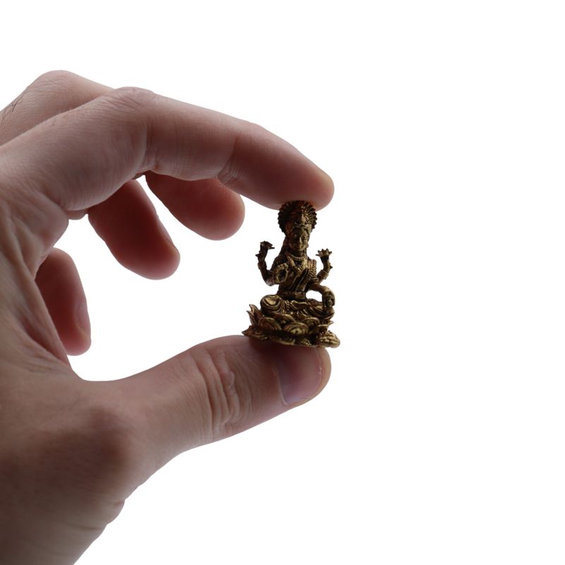 Dieux Miniatures En Laiton – Lakshmi (11 G) – 30 Mm