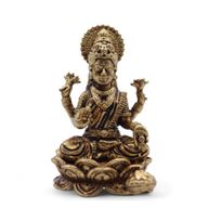 Dieux Miniatures En Laiton – Lakshmi (22 G) – 37 Mm