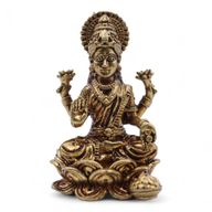 Dieux Miniatures En Laiton – Lakshmi (52 G) – 49 Mm