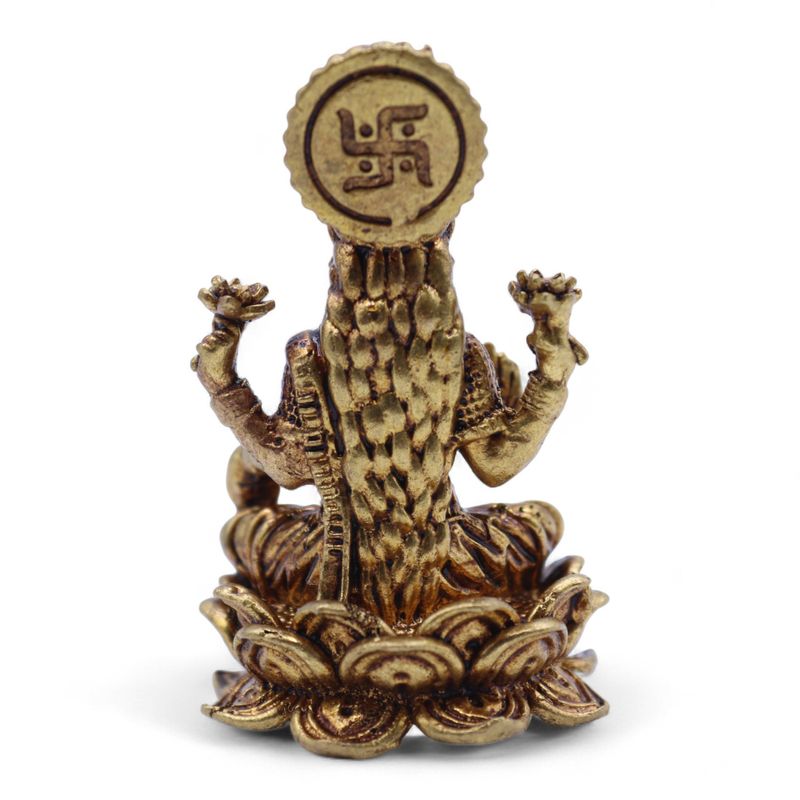 Dieux Miniatures En Laiton – Lakshmi (52 G) – 49 Mm
