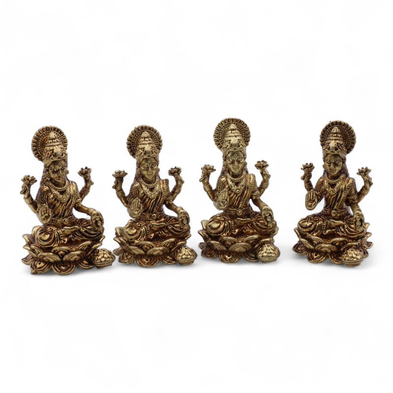 Dieux Miniatures En Laiton – Lakshmi (52 G) – 49 Mm