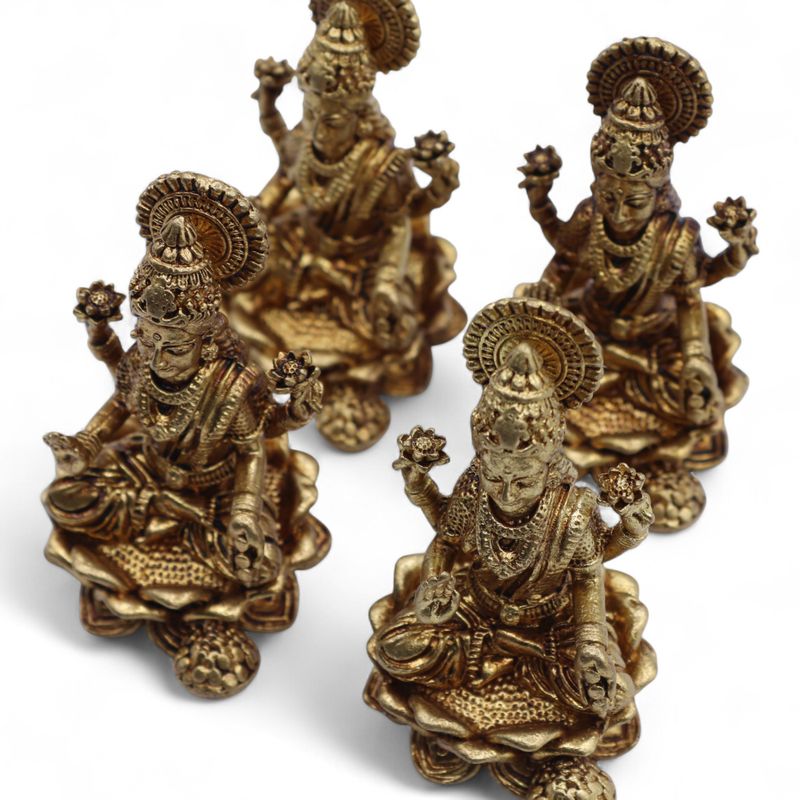 Dieux Miniatures En Laiton – Lakshmi (52 G) – 49 Mm