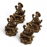 Dieux Miniatures En Laiton – Saraswati (52 G) – 49 Mm