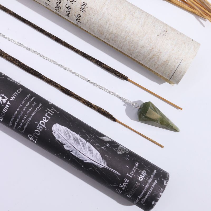 Encens de Sort de Sorcière Ancien - Prospérité - Pendule en Aventurine