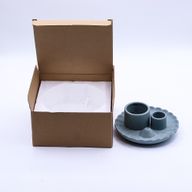 Porte-Encens et Supports en Céramique pour Palo Santo - Fleur de Lotus - Bleu Mat