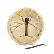 Esprit De L’Aigle – Tambour Chamanique Avec Baguette – Accordable – 40 Cm