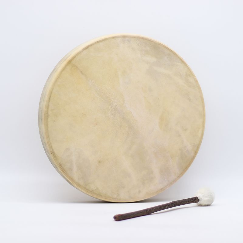 Esprit De L’Aigle – Tambour Chamanique Avec Baguette – Accordable – 40 Cm