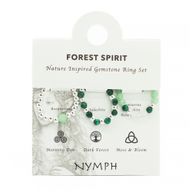 Ensemble de bagues en pierres précieuses - Esprit de Nymphe - Esprit de la Forêt