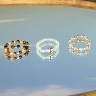 Coffret de Bagues Nymph en Pierre Précieuse – Coucher de Soleil Marin
