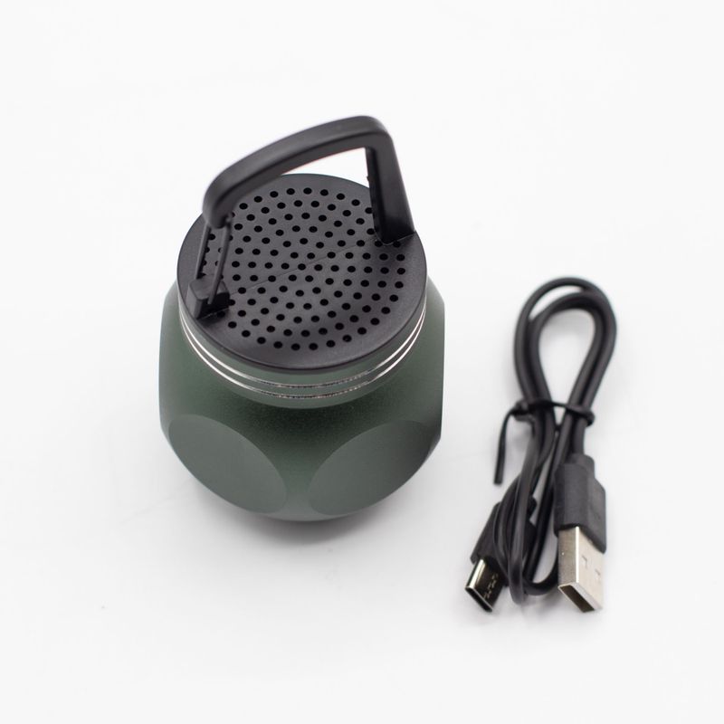 Mini Enceinte avec Crochet de Camping – Vert