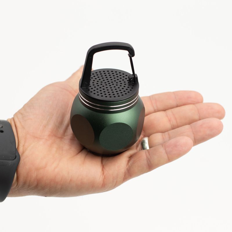 Mini Enceinte avec Crochet de Camping – Vert