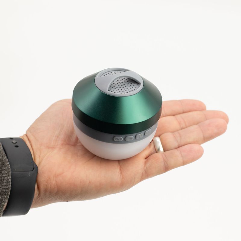 Lampe Suspendue de Camping et Mini Enceinte – Vert