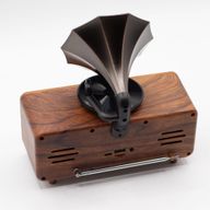 Enceinte Gramophone Mini Double Rétro – Bluetooth – 5,4 W x 2