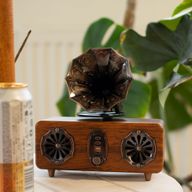 Enceinte Gramophone Mini Double Rétro – Bluetooth – 5,4 W x 2