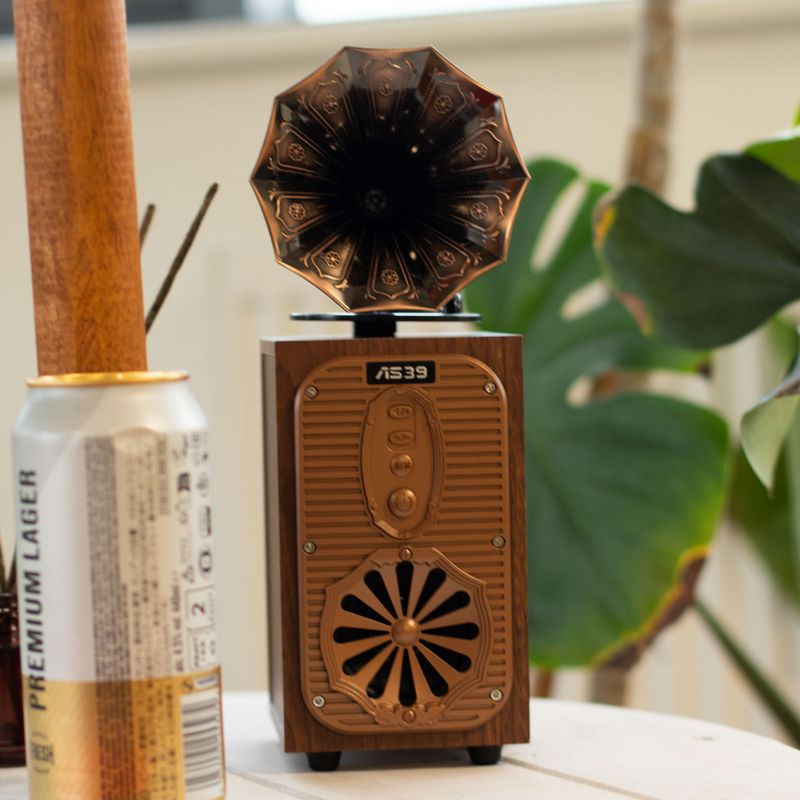Haut-parleur gramophone rétro (Très fort) - Bluetooth