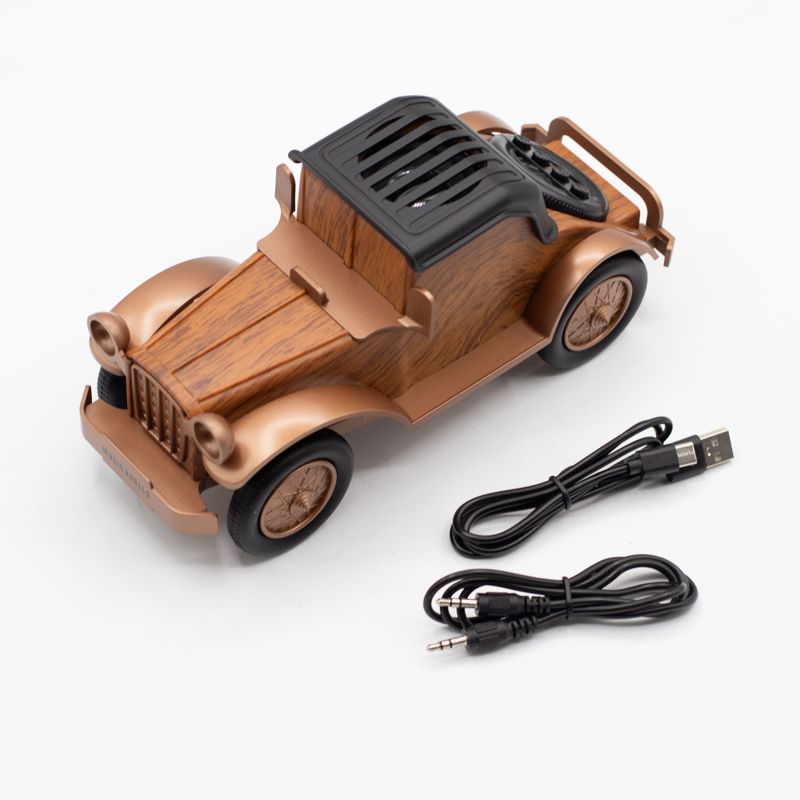 Enceinte et Support Téléphone Bluetooth - Voiture Vintage Classique