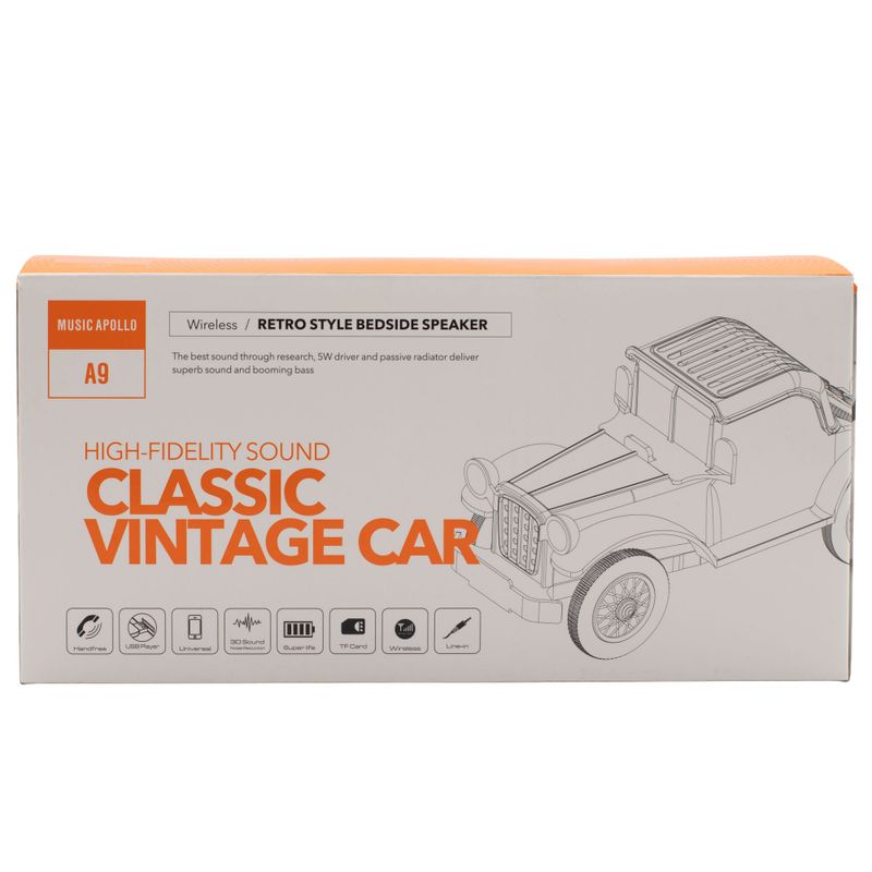 Enceinte et Support Téléphone Bluetooth - Voiture Vintage Classique
