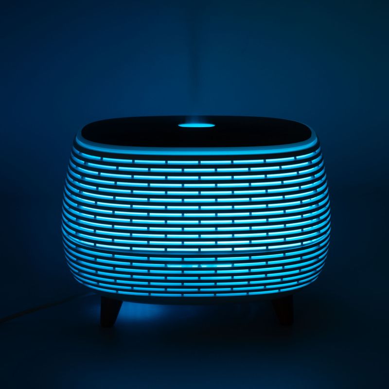 Diffuseur Futuriste Rainuré USB avec Changement de Couleur et Télécommande