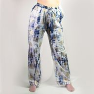 Pantalon de Détente Collection Nomad Sari - Bleu & Or - Motif Grec