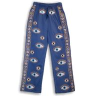 Pantalon de Détente Collection Nomad Sari - Bleu Profond & Or - Œil Protecteur